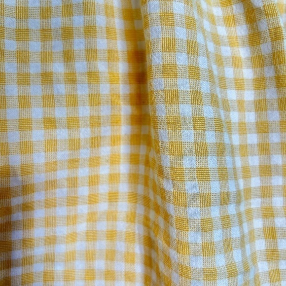 Gathered Pajama Cami Top in Saffron Gingham Yellow Size XS - Picture 5 of 5
